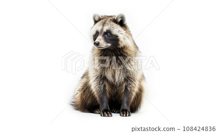 Raccoon on white background 108424836