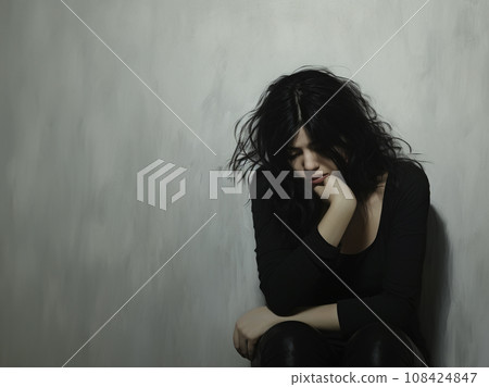 depressed woman depressed woman 108424847