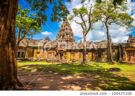 Phanom Rung Historical Park is a castle built in the ancient Khmer period located in Buriram Province, Thailand. 108425106