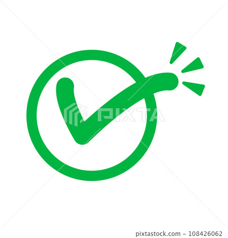 Green highlighted checkbox icon. Completion of work. vector. Green highlighted checkbox icon. Completion of work. vector. 108426062
