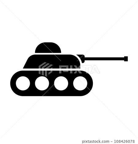 Tank silhouette icon. Ground battle. vector. Tank silhouette icon. Ground battle. vector. 108426078