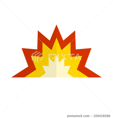 Explosion icon. Explosion effect icon. vector. 108426086