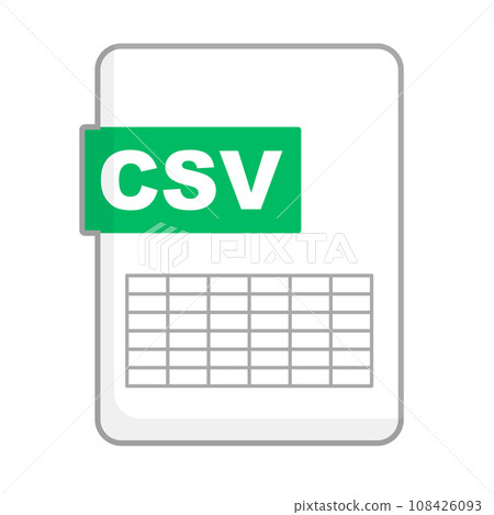 CSV file icon CSV file icon 108426093