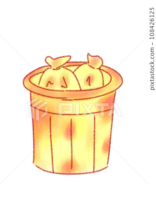 Cute trash can illustration 108426125