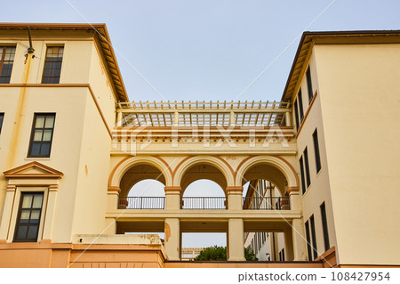 Galileo Academy of Science and Technology front view of building with multiple open walkways Galileo Academy of Science and Technology front view of building with multiple open walkways 108427954