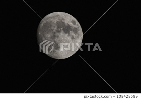 moon floating in the night sky moon floating in the night sky 108428589