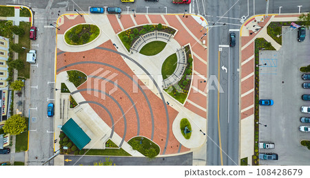 Straight down shot James Cultural Plaza aerial 108428679