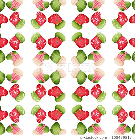 Vector Cute Pattern With A Variety Of Socks. Packaging design Christmas Vector Cute Pattern With A Variety Of Socks. Packaging design Christmas 108429812