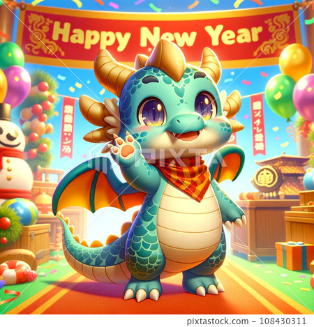 2024 new year dragon illustration 108430311