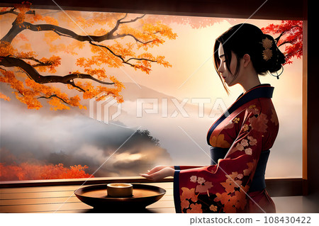 Autumn/Japanese traditional beauty 5 108430422