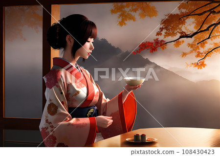 Autumn/Japanese traditional beauty 6 108430423