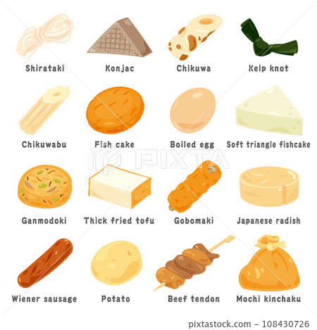 Oden ingredients English Oden ingredients English 108430726