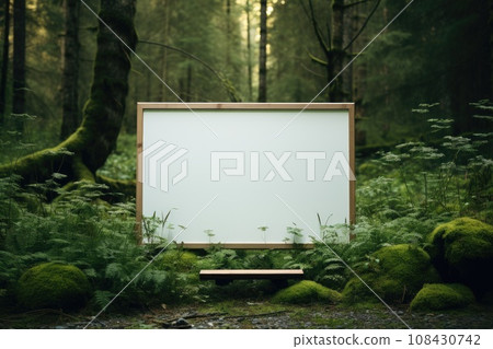 Picture frame blank screen for advertising. Generative AI 108430742