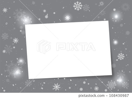 Christmas paper message template with snowfall Christmas paper message template with snowfall 108430987