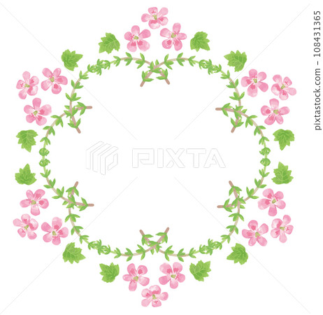 用於香氣的草藥和植物的插圖框架。水彩風格向量素材 用於香氣的草藥和植物的插圖框架。水彩風格向量素材 108431365