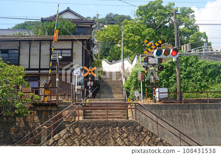 Onomichi Senkoji-mae railroad crossing Onomichi Senkoji-mae railroad crossing 108431538