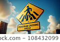 crosswalk signboard 108432099