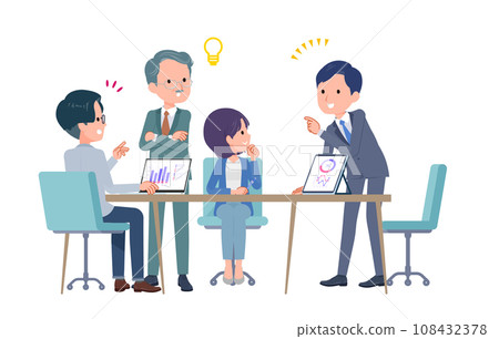多人開會的商務場景。好印象。 108432378