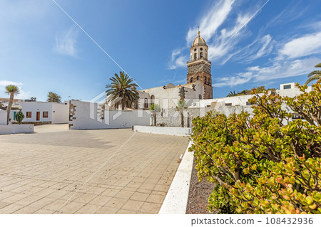 Panoramic picture of historical settlement Teguise on Canary Island Lanzarote Panoramic picture of historical settlement Teguise on Canary Island Lanzarote 108432936