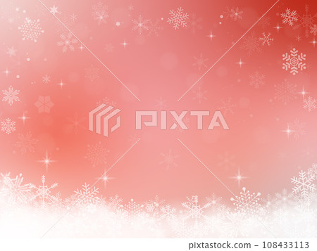 Sparkling frame covered with snow red Sparkling frame covered with snow red 108433113