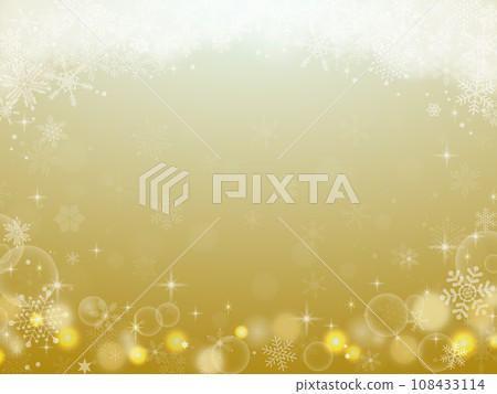 Sparkling frame with falling snow yellow Sparkling frame with falling snow yellow 108433114