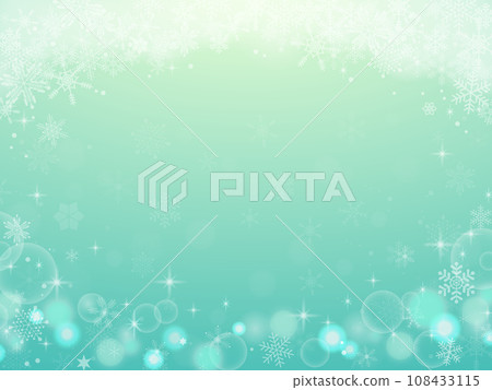 Sparkling frame with falling snow light blue Sparkling frame with falling snow light blue 108433115