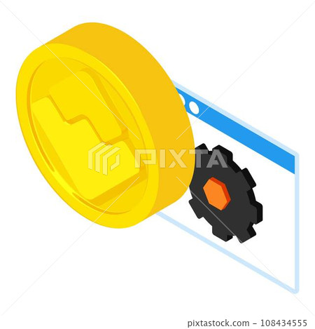 Waves cryptocurrency icon. Isometric illustration of waves cryptocurrency vector icon for web Waves cryptocurrency icon. Isometric illustration of waves cryptocurrency vector icon for web 108434555