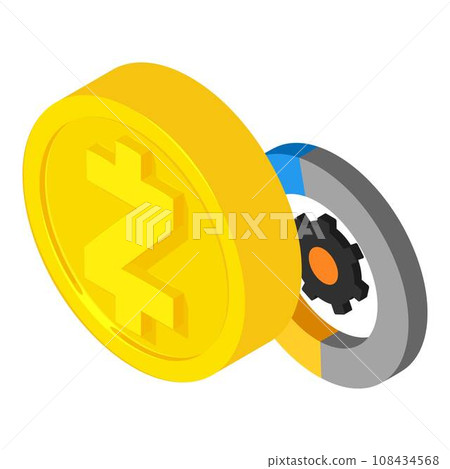 Zcash cryptocurrency icon. Isometric illustration of zcash cryptocurrency vector icon for web Zcash cryptocurrency icon. Isometric illustration of zcash cryptocurrency vector icon for web 108434568
