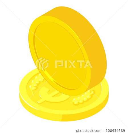 Cryptocurrency concept icon. Isometric illustration of cryptocurrency concept vector icon for web 108434589