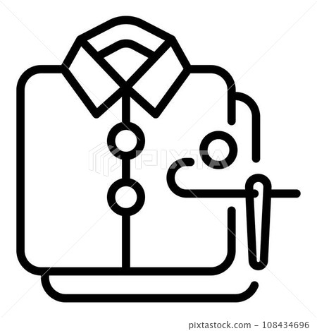 Cloth needle icon. Outline cloth needle vector icon for web design isolated on white background 108434696