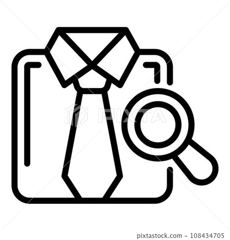 Inspect shirt icon. Outline inspect shirt vector icon for web design isolated on white background 108434705