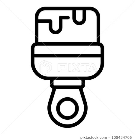 Coloring cloth tool icon. Outline coloring cloth tool vector icon for web design isolated on white background 108434706