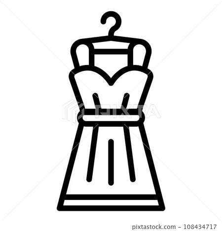 Dress repair icon. Outline dress repair vector icon for web design isolated on white background Dress repair icon. Outline dress repair vector icon for web design isolated on white background 108434717