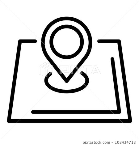 Location repair cloth icon. Outline location repair cloth vector icon for web design isolated on white background 108434718