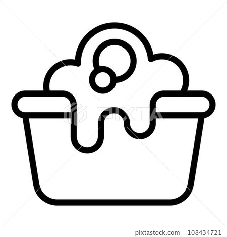 Washing clothes icon. Outline washing clothes vector icon for web design isolated on white background 108434721