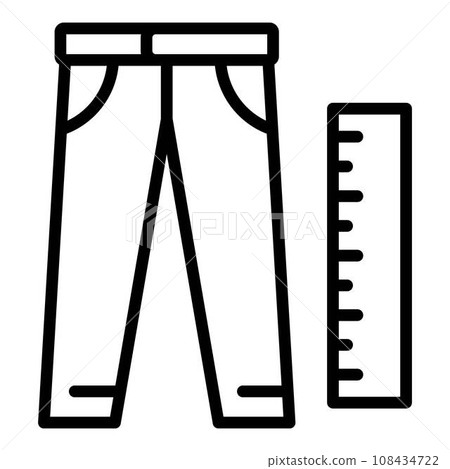 Pants repair icon. Outline pants repair vvector icon for web design isolated on white background Pants repair icon. Outline pants repair vvector icon for web design isolated on white background 108434722