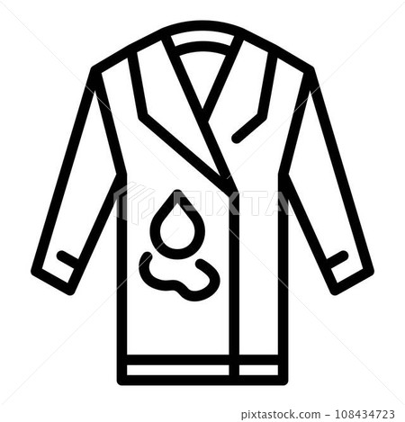 Coat repair icon. Outline coat repair vector icon for web design isolated on white background 108434723