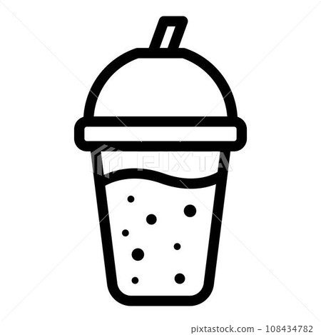 Smoothie icon. Outline smoothie vector icon for web design isolated on white background 108434782