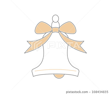 Christmas bell with elegant ribbon 108434835