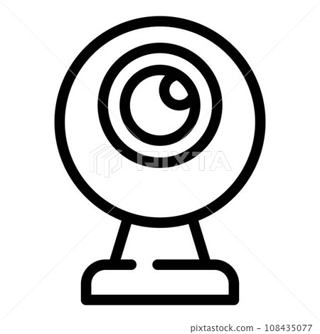 Web camera icon. Outline web camera vector icon for web design isolated on white background Web camera icon. Outline web camera vector icon for web design isolated on white background 108435077
