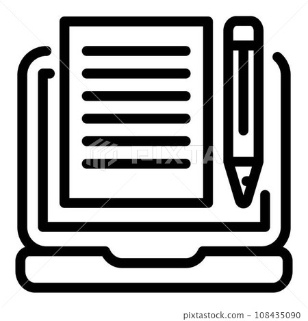 Web training icon. Outline web training vector icon for web design isolated on white background 108435090