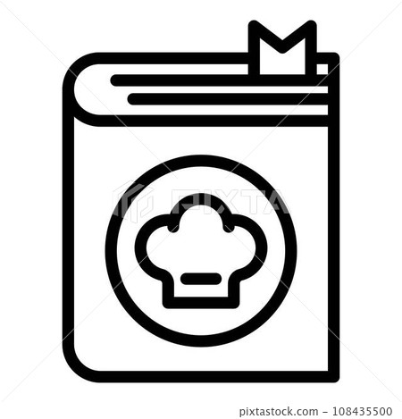 Restaurant cook book icon. Outline restaurant cook book vector icon for web design isolated on white background 108435500