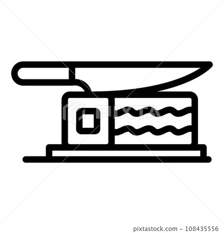 Restaurant knife sushi icon. Outline restaurant knife sushi vector icon for web design isolated on white background Restaurant knife sushi icon. Outline restaurant knife sushi vector icon for web design isolated on white background 108435556