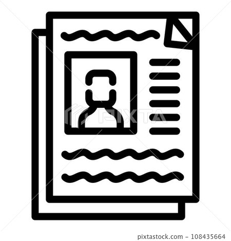 Personal paper agitation icon. Outline personal paper agitation vector icon for web design isolated on white background 108435664