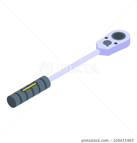 Car mechanic ratchet icon. Isometric of car mechanic ratchet vector icon for web design isolated on white background 108435963