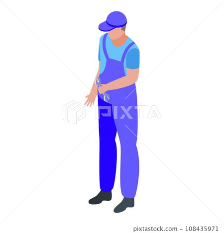 Baseball cap car mechanic icon. Isometric of baseball cap car mechanic vector icon for web design isolated on white background 108435971