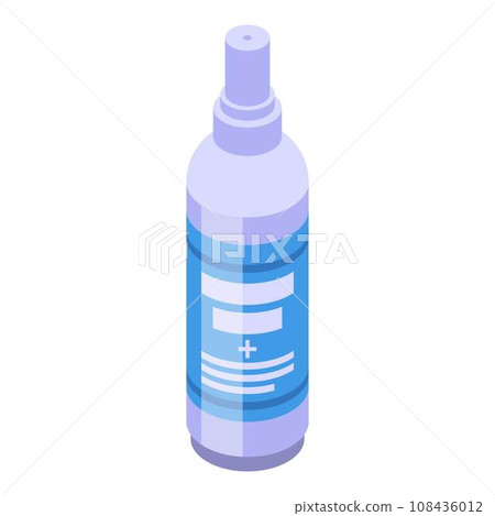 Antiseptic spray icon. Isometric of antiseptic spray vector icon for web design isolated on white background Antiseptic spray icon. Isometric of antiseptic spray vector icon for web design isolated on white background 108436012