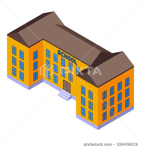 Quarantine school icon. Isometric of quarantine school vector icon for web design isolated on white background Quarantine school icon. Isometric of quarantine school vector icon for web design isolated on white background 108436019
