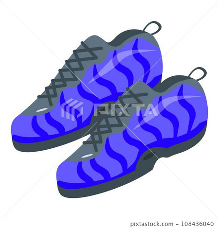 Sneakers icon. Isometric of sneakers vector icon for web design isolated on white background Sneakers icon. Isometric of sneakers vector icon for web design isolated on white background 108436040