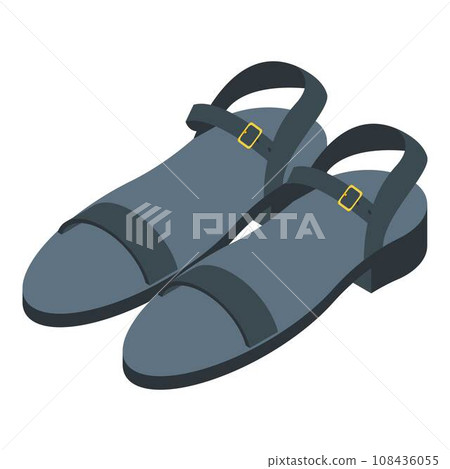 Long girl sandals icon. Isometric of long girl sandals vector icon for web design isolated on white background 108436055